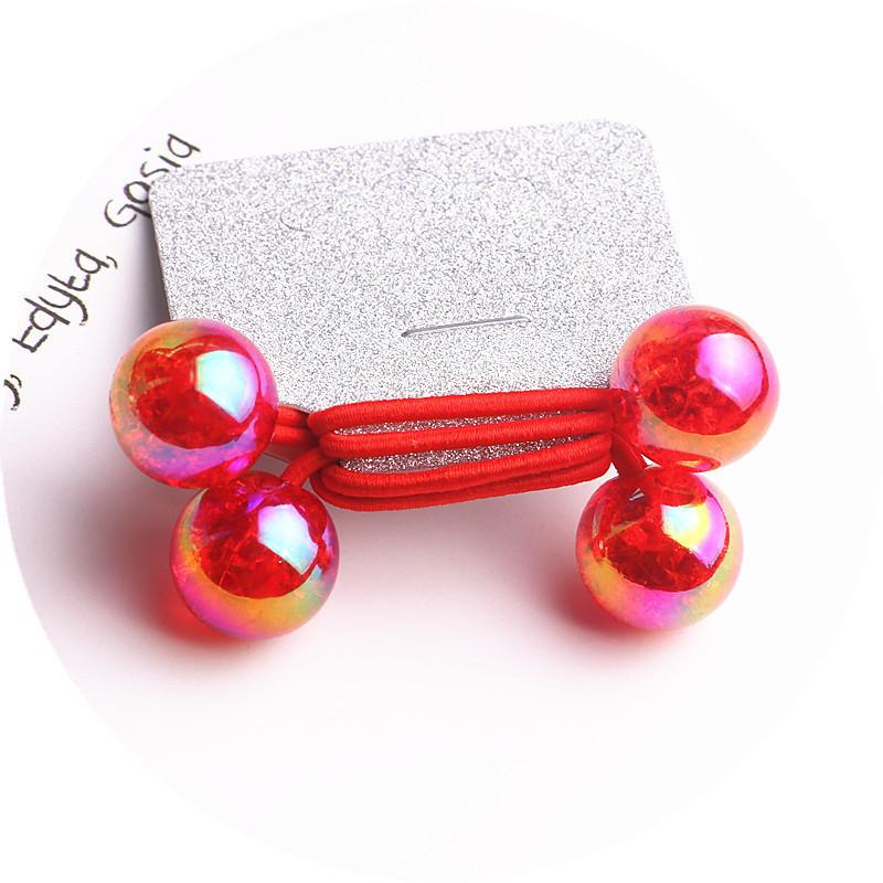 

2 шт. Милые красочные головные уборы принцессы с взрывающимися бусинами, Детские эластичные резинки для волос, Аксессуары для девочек, Детский головной убор, Детские резинки для волос