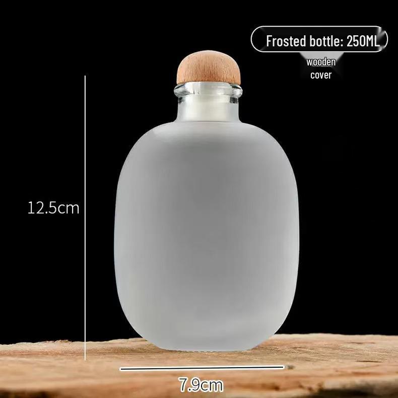 Premium Homemade Fruit Wine Bottles: Sealed, Leak-Proof, Frosted Glass with Large Belly Design