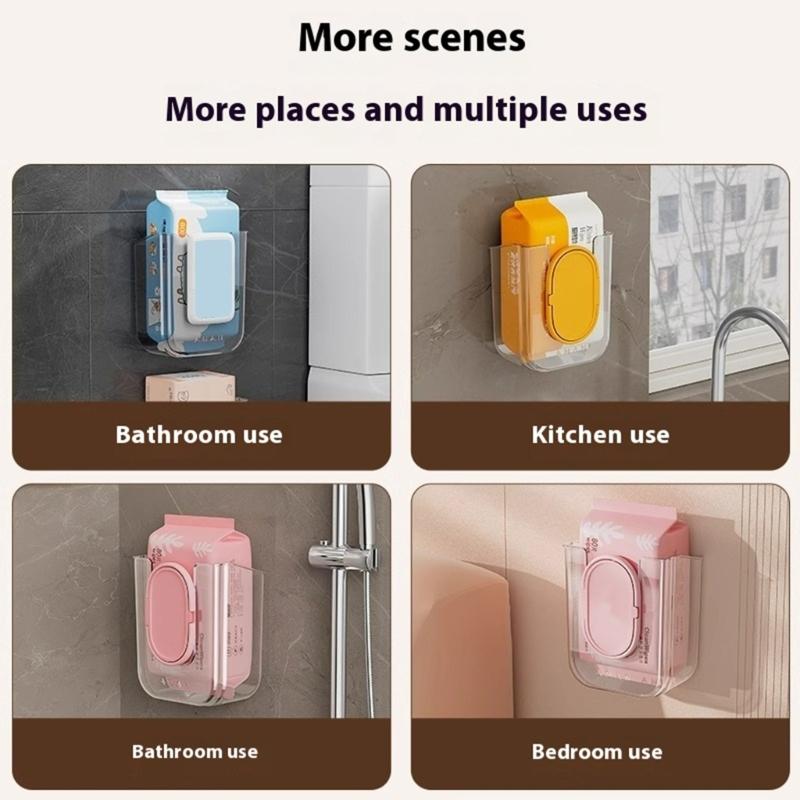 Pojemnik na chusteczki nawilżane z łatwym montażem, duża pojemność, organizery PET do domu, kuchni, łazienki