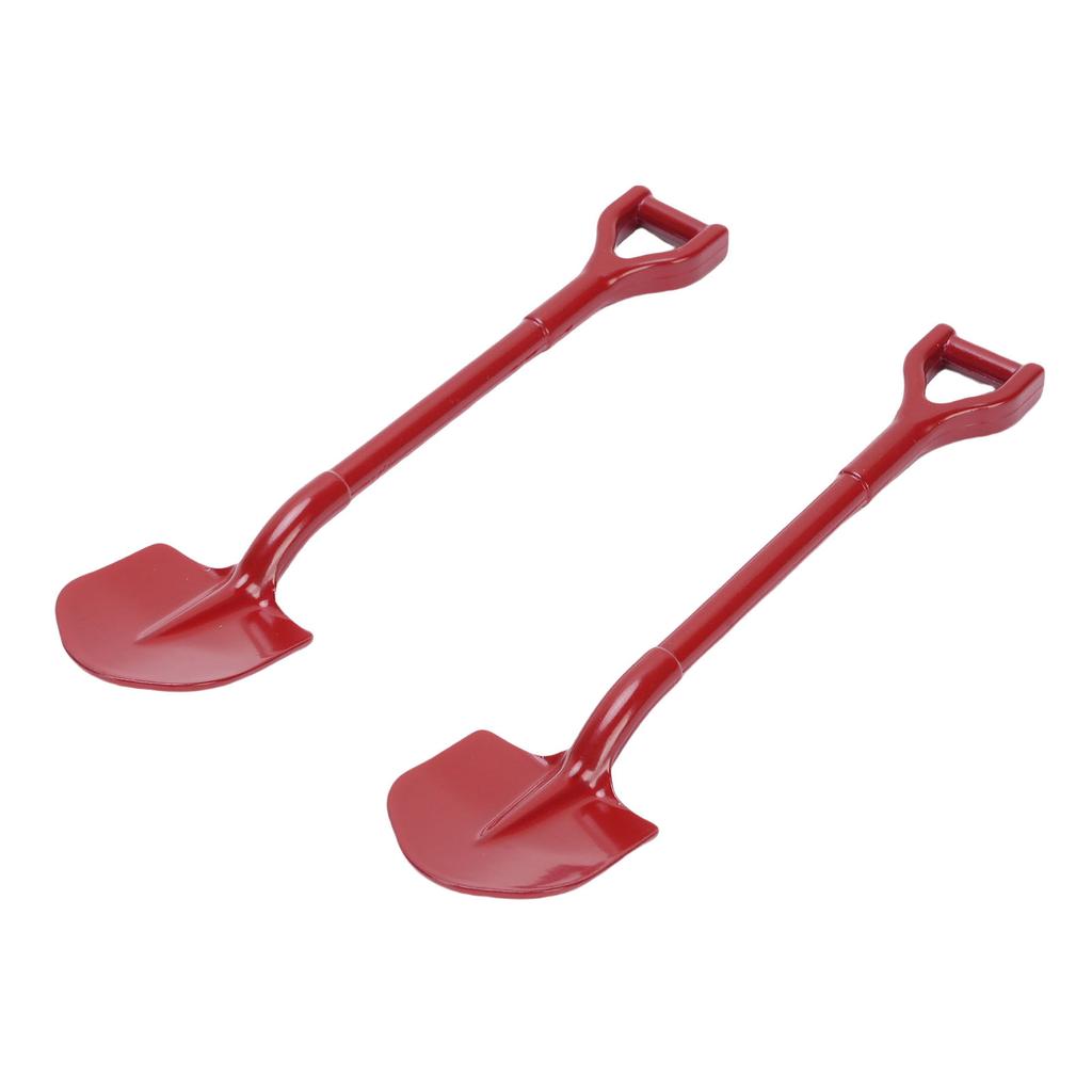 2PCS RC Simulation Metal Shovel Alloy RC Car Shovel Tool for 1 10 RC Crawler Decoration Accessories Black