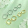 S925 Sterling Silver Mirror-Finish Hoop Earrings - Women's Luxe Style, Light and Niche Circular Ear Clips for Autumn/Winter.