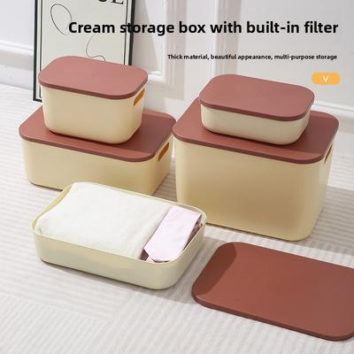 Opbergbox - Plastic - voor Huishoudelijk Gebruik - voor Slaapkamer - voor Kledingkast - Opslag - voor Spullen - Mand - Organisatie - met Deksel - Opbergbox