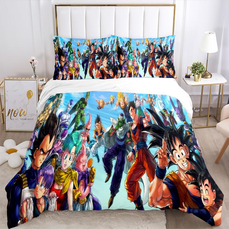 Dragon Ball Heroes Print 3Pcs Bedding Setduvet Cover With 2 Bedropillowcase Home Birthday Gift