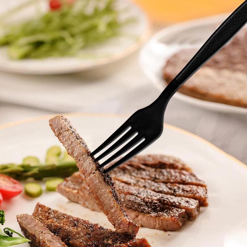 JINGRX Disposable Frosted Plastic Fork