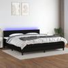 VidaXL Slat Bed Base with Mattress and LED, Upholstered Bed with Headboard, Double Bed, Adult Bedroom Bed, 3133343