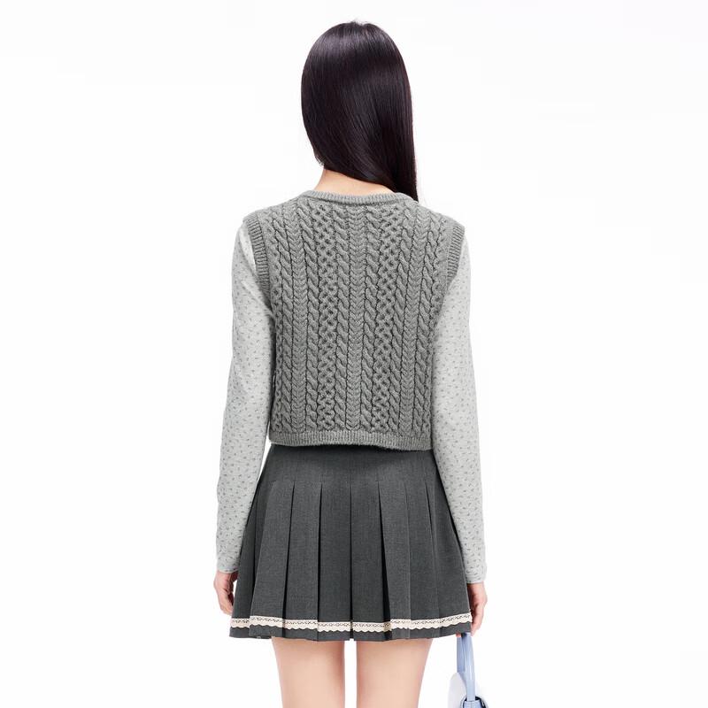 Ledin Contrast Bow Knit Vest