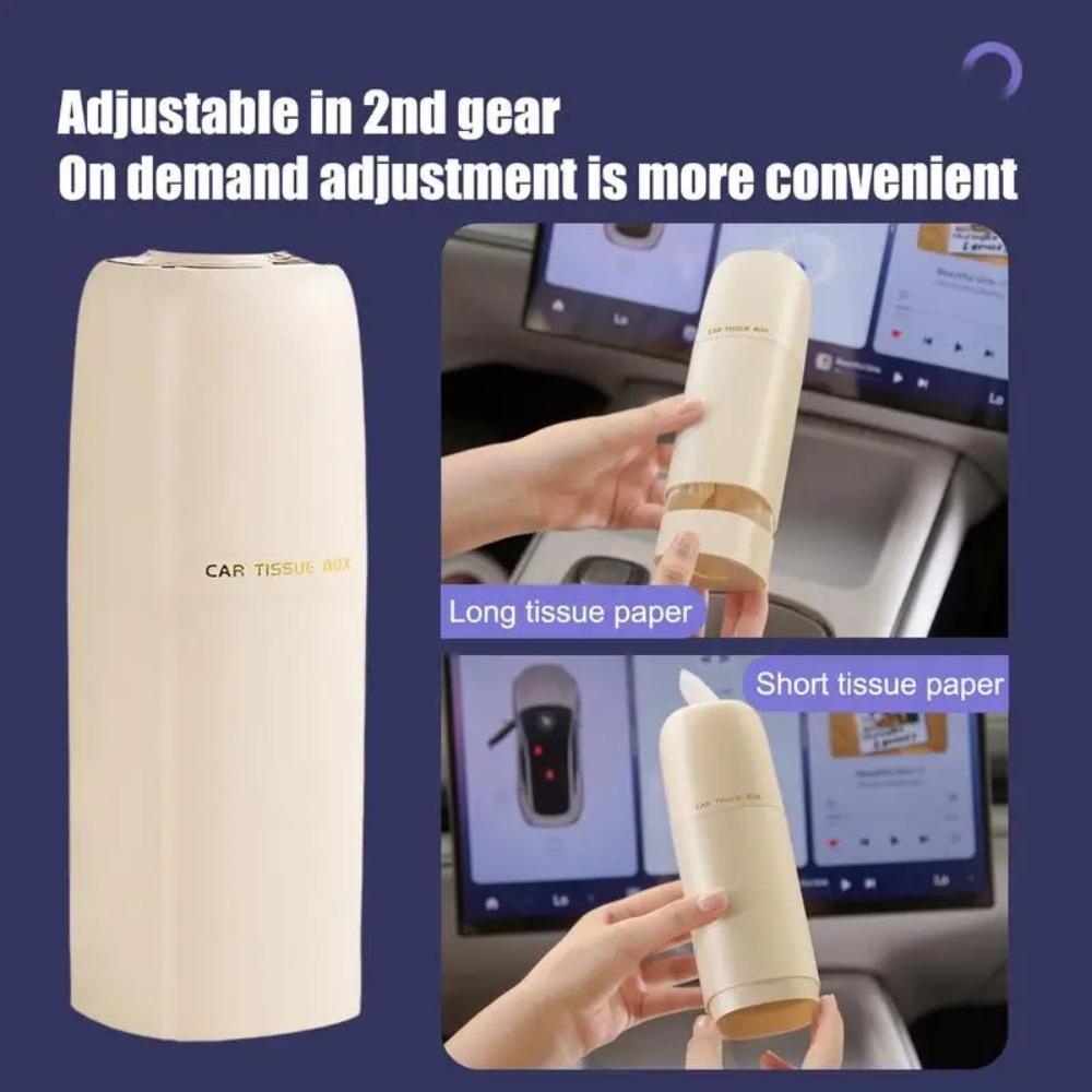 

Cup Holder Car Tissues Cylinder Tissue Dispenser Compact Tissues Box Office чорний