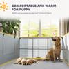 Steel Dog Whelping Box with Washable Whelping Pad, Wind-Resistant Cloth, for Small, Medium Dogs, 122 x 122 x 60cm