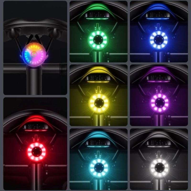 Bicycle Rear Light Red TailLight LED Night Safety Warning Light USB Cycling Tailligh Smart Brake Sensing Light Bike Accessories