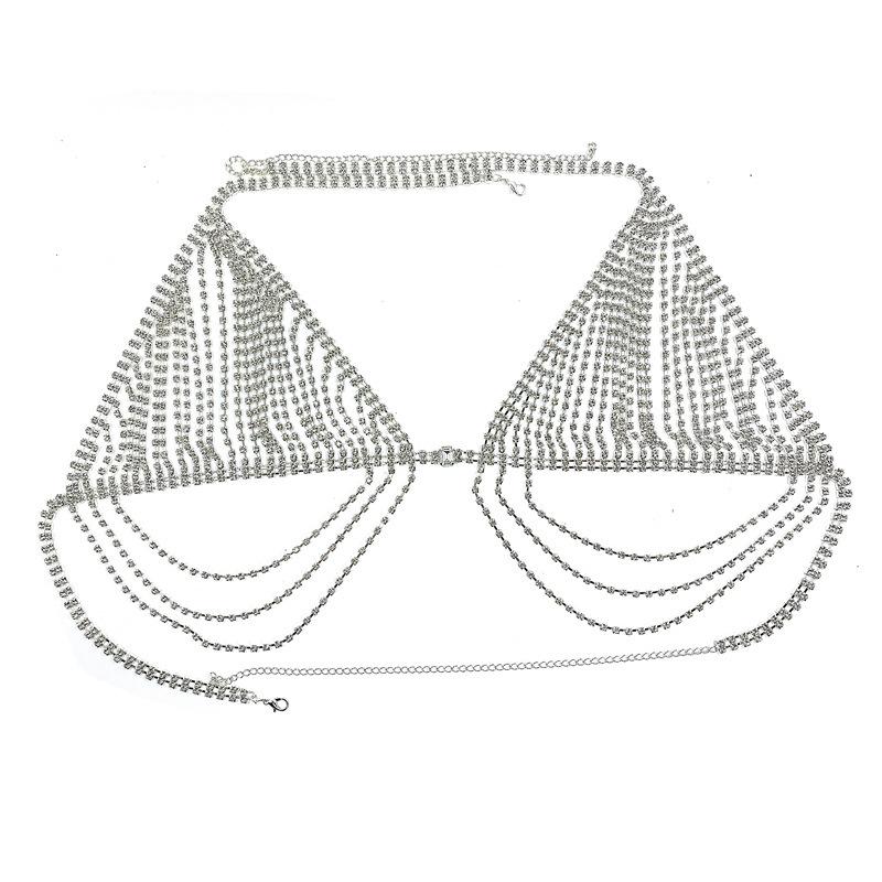 New Rhinestone Body Chain, Sexy Nightclub Underwear Set Stage Show Body Clothing Body Chain