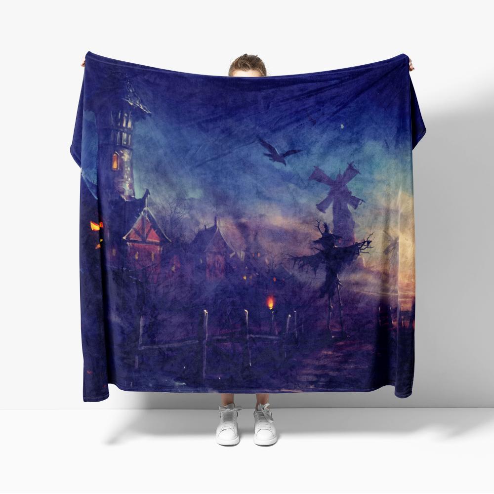 Manta de Tiro Halloween Otoño Acción de Gracias Regalo Manta Mantas de Calabaza Mantas de Sofá Para Sofá cama Estampado de Fantasma