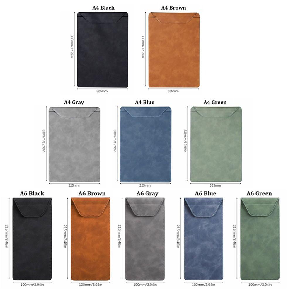 PU Leather Menu Wine Holder Pen Insert Waterproof Clipboard Document Clip Invisible Magnetic Buckle Order Dishes Note Holder