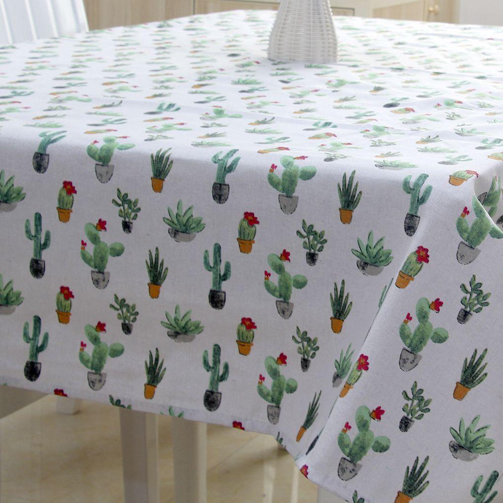 Cactus Pattern Tablecloth Rectangle Table Cloth