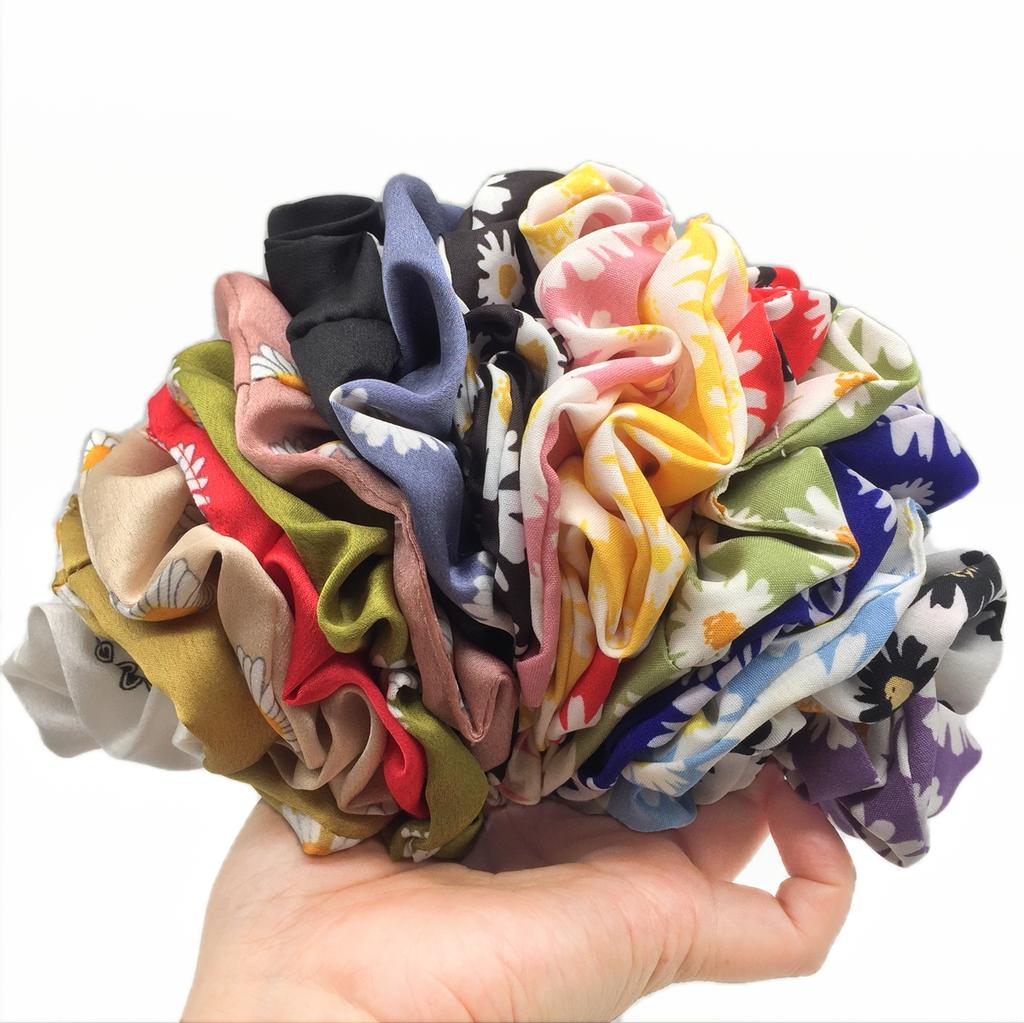 6 Stück/Los Haargummis Elastisches Band Damen Halter Gummiband Zubehör Chiffon Sonnenblume Gänseblümchen Blume Niedliche Kopfbedeckung