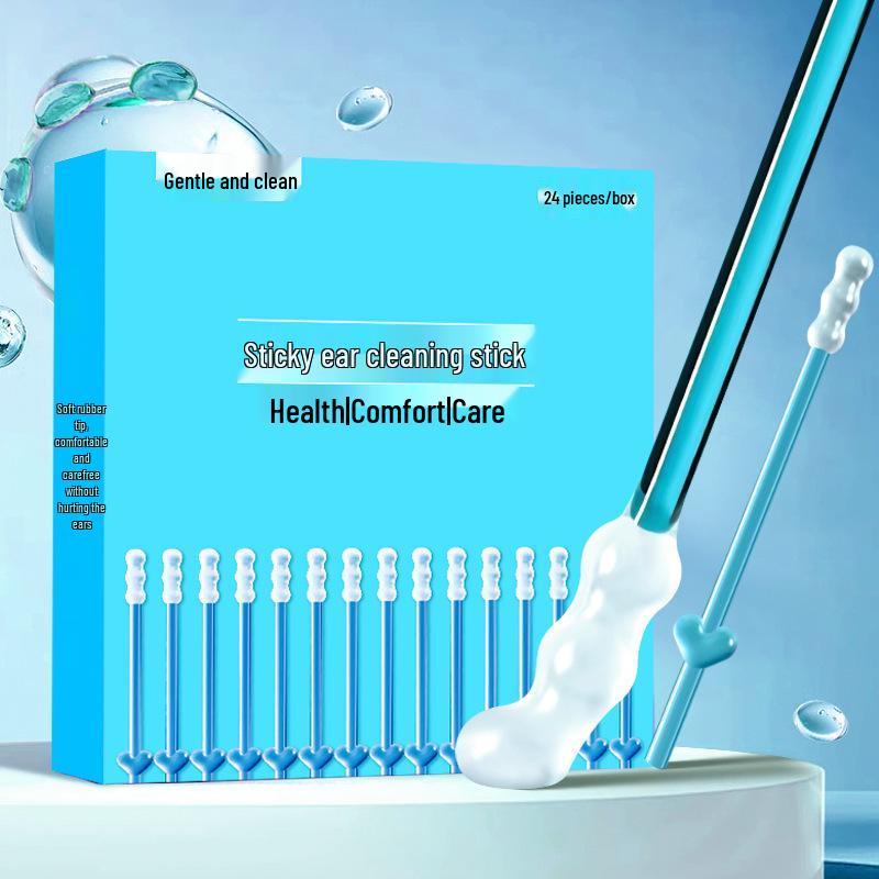Safe Adhesive Ear Cleaner for Kids - Gentle Cotton Swab Stick for Easy Earwax Removal