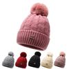 Thickened Warm Knitted Hat for Women Winter Cycling Windproof Overhead Ear Protection Korean Style Versatile Ball Cap