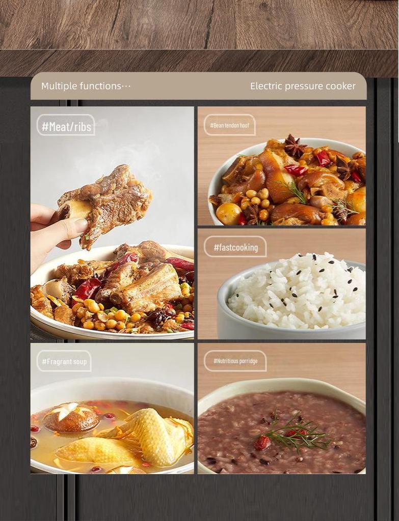 Miniaturowy szybkowar elektryczny Hemisphere 2,5 l, stal nierdzewna 304, dla 3 osób, wielofunkcyjny, kompaktowy rozmiar.