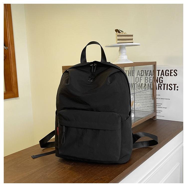 

Рюкзак женский большой вместимости повседневный простой универсальный студенческий школьный рюкзак сумка для альпинизма легкий дорожный рюкзак чёрный