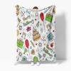 Soft Throw Blanket Cozy Flannel Fleece Warm Decorative Bedspread Couch Cover Living Room Dorm Room Gift Home Decor