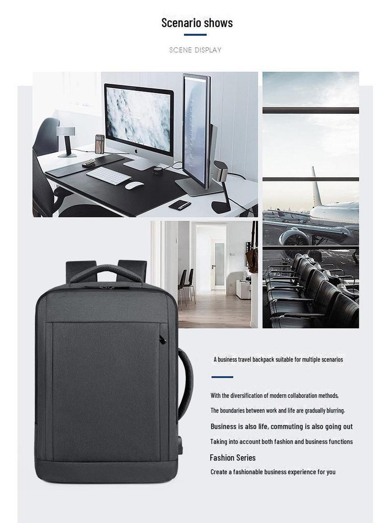 Pánský rozšiřitelný voděodolný batoh na notebook s velkou kapacitou pro studenty