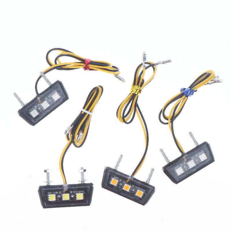 12V LED Light Waterproof Motorcycle License Light Motorcycle License Plate Rear Tail Light Motorcycle License Plate Holder Light