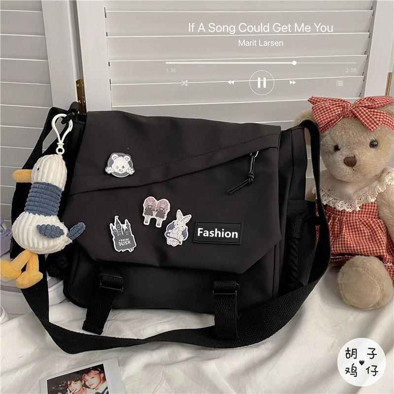 Youth Fashion Nylon Crossbody Bags For Women Handbags Shoulder Bag Large Capacity Solid Canvas Messenger Bag Girls School Bags