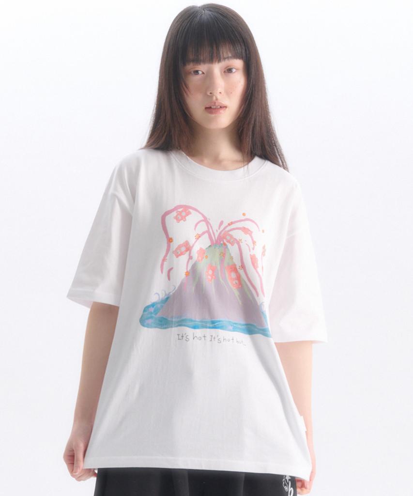AMBLER The Soft Volcano Tee Graphic Short Sleeve T-Shirt As1304 (White)