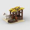 MOC Farm Horse Stable Cow Circle Sheepfold Sheep Animals Bricks Model Building Blocks Toys for Children Christmas Gifts