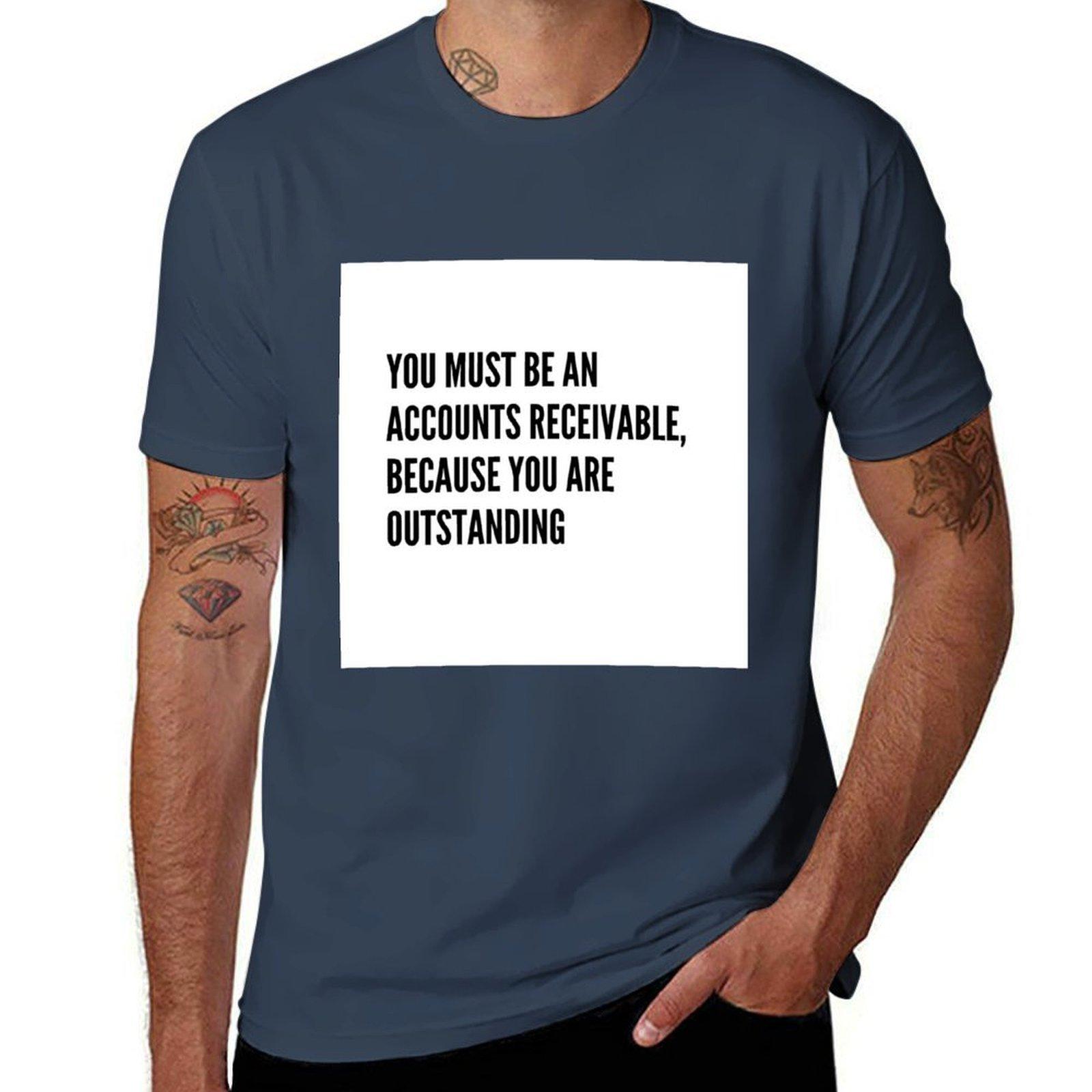 Accounting Outstanding Accounts Receivable Tshirt Casual Loose Short Sleeve Tee For Unisex S