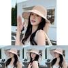 Polyester Wide Brim Sun Hat For Women Outdoor Uv Protection Summer Beach Travel
