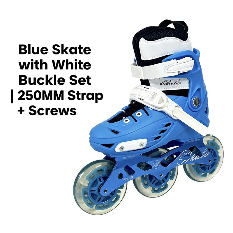 Roller Skate Buckle Kit With 120-175Mm Strap Protective Sleeve Micro Adjust Buckle Hardware Screws For Fixing Roller Skate