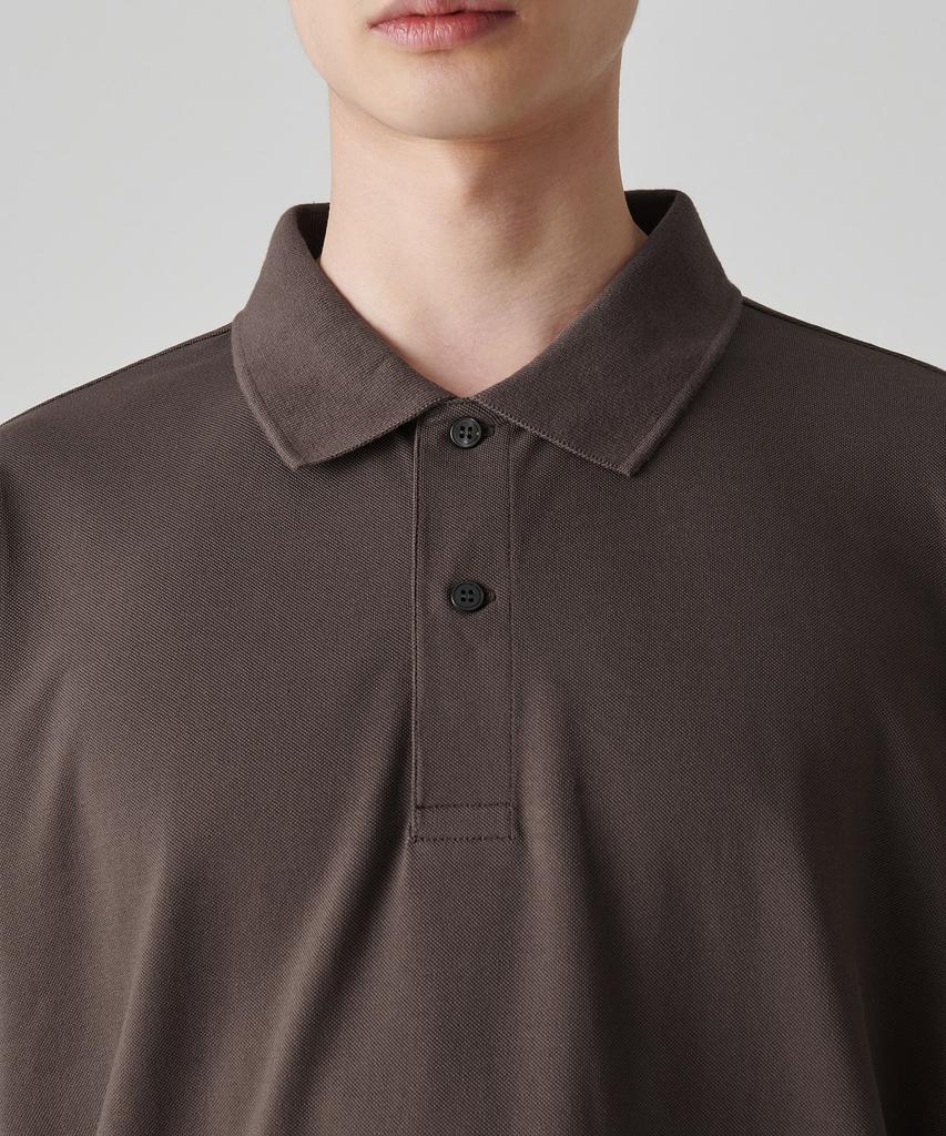 MUSINSA STANDARD [Cooltandard] Relaxed Fit Pique Polo Shirt [Dusty Brown]
