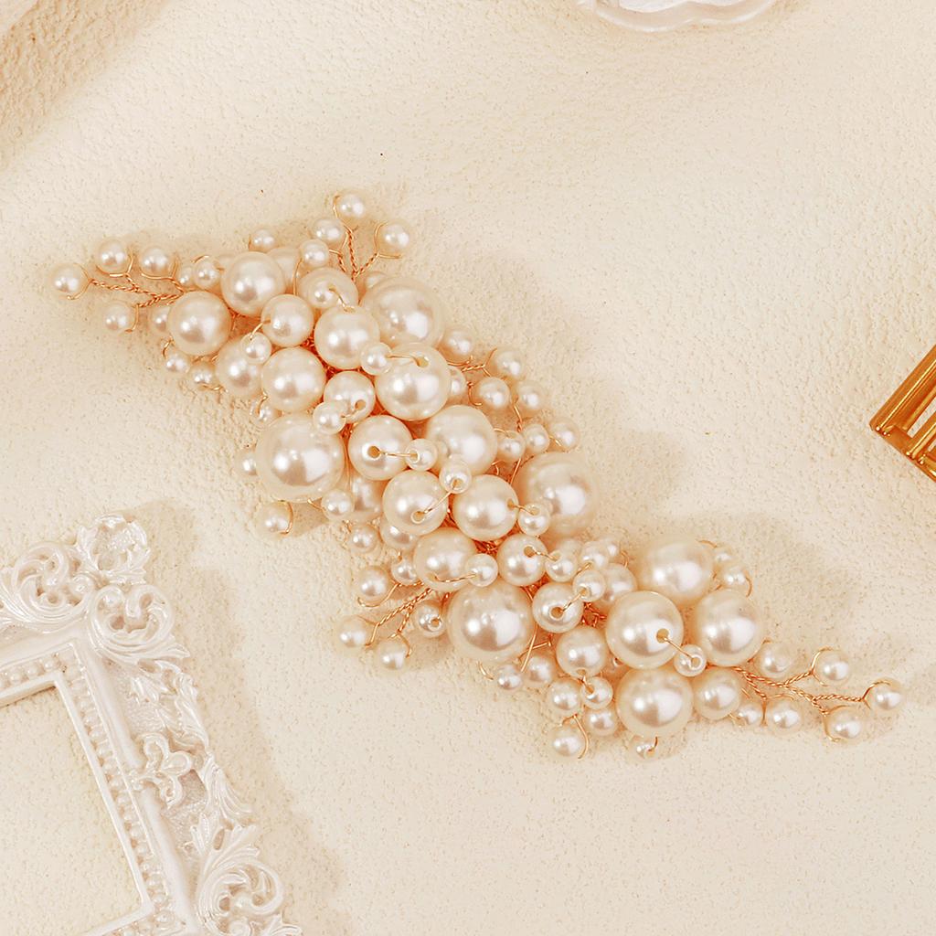 Pearl Hair Clip Artificial Pearl Alloy Hair Clip Elegant Hair Accessory For Women Wedding Bridal Party Prom Daily Wear