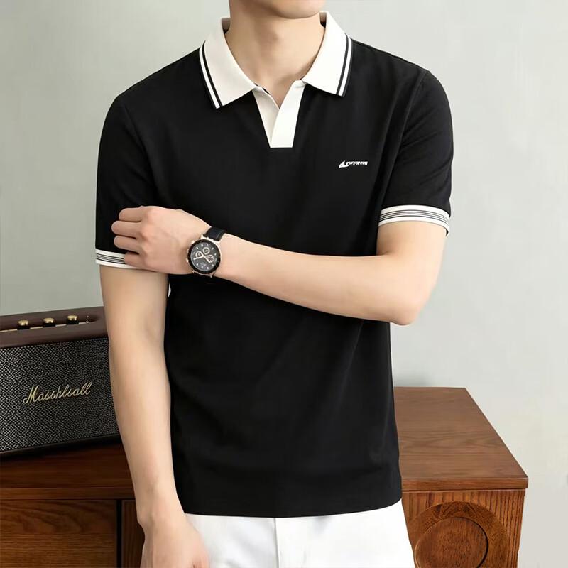 Firstview Men s Seagull Collar Waffle Knit Polo Shirt FX1143 M