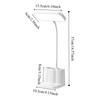 3-Colors Light Study Desk Lamp with Storage Box Touch Control LED Table Lamp Dimmable Eye Protection USB Rechargeable Lamp
