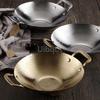Pot cub Golden Double Ear Bar Cauldron Commercial round Bottom Small Hot Pot Creative Thickened Stainless Steel Dry