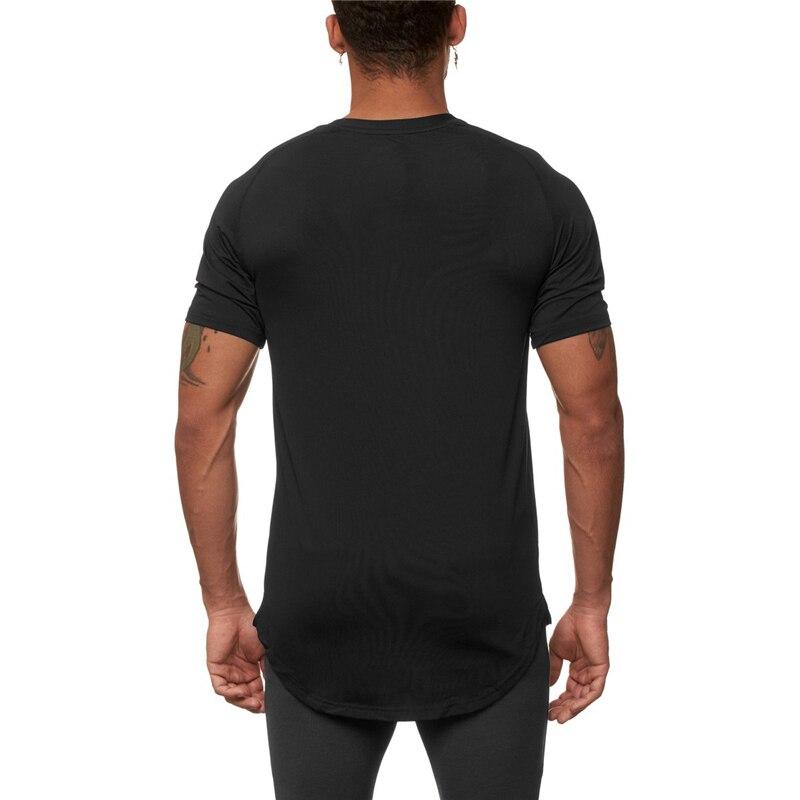 Muscleguys Fashion Casual Sports T-shirt Men's Summer Fitness Short-sleeved Mesh Breathable Street wear Slim Fit