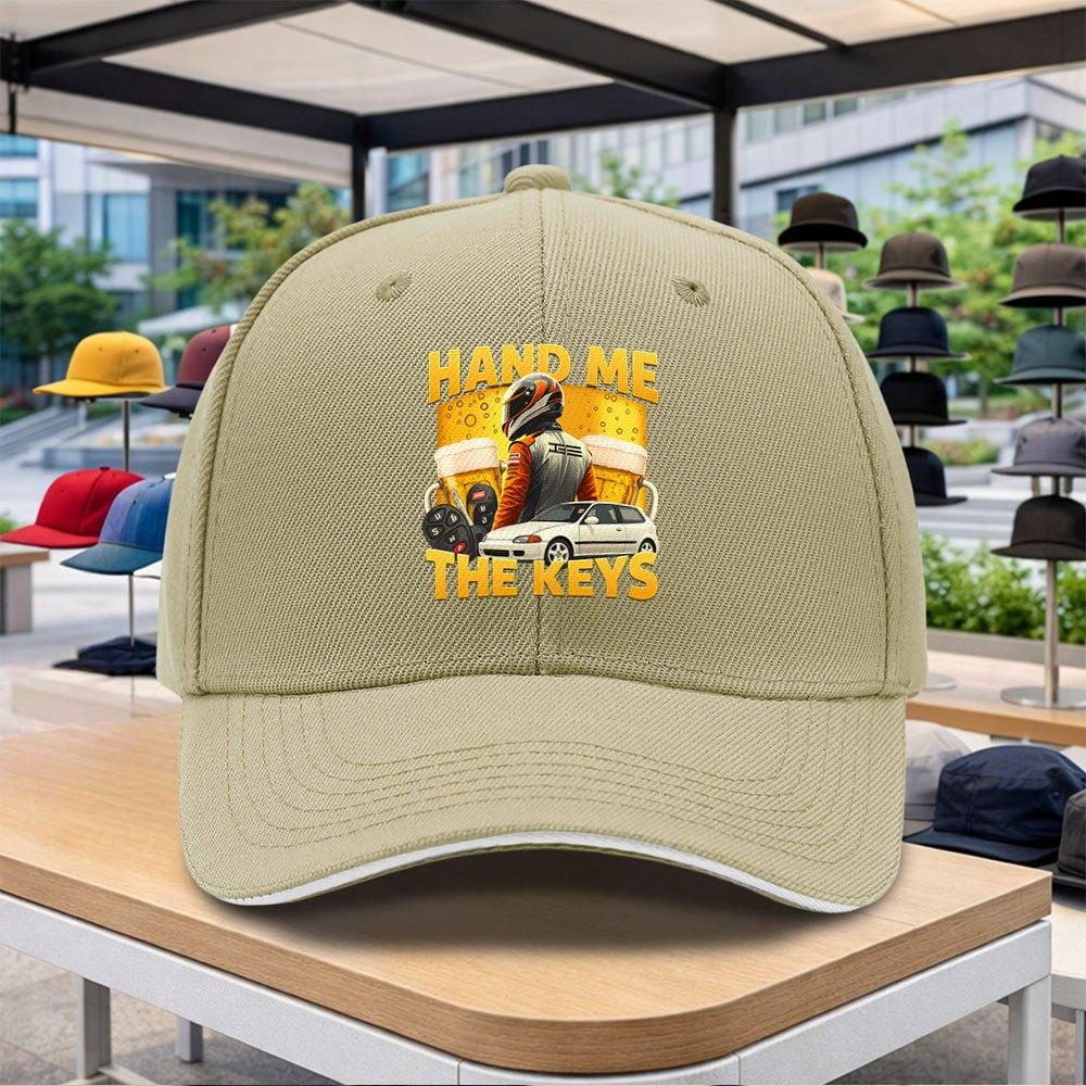 Racing Driver Beer Print Adjustable Baseball Cap for Outdoor Sports Camping Golf Street Dance