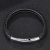 Fashion Black Leather Bracelet Simple Retro Adjustable Fashion Casual Sporty Unisex Bracelet Jewelry Wrist Band Gifts