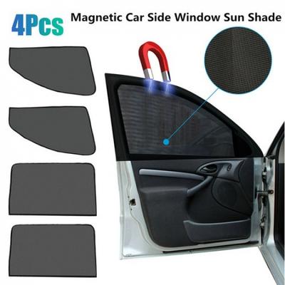 4Pcs Magnetic Black Car SUV Window Sun Shade Cover Mesh Shield UV Protection