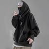 European And American Retro Hooded Turtleneck Sweater Men'S Spring And Autumn Loose High Street Hip Hop Sweater Jacket Top Trendy