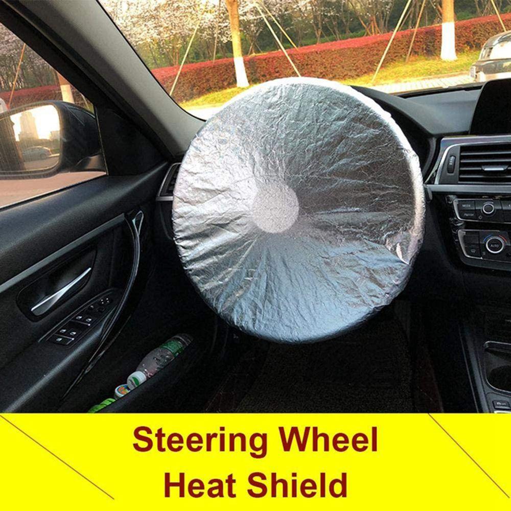 Side Window Shade Sunscreen Sheath Steering Wheel Cover Steering Wheel Sun Block Insulation Sleeve