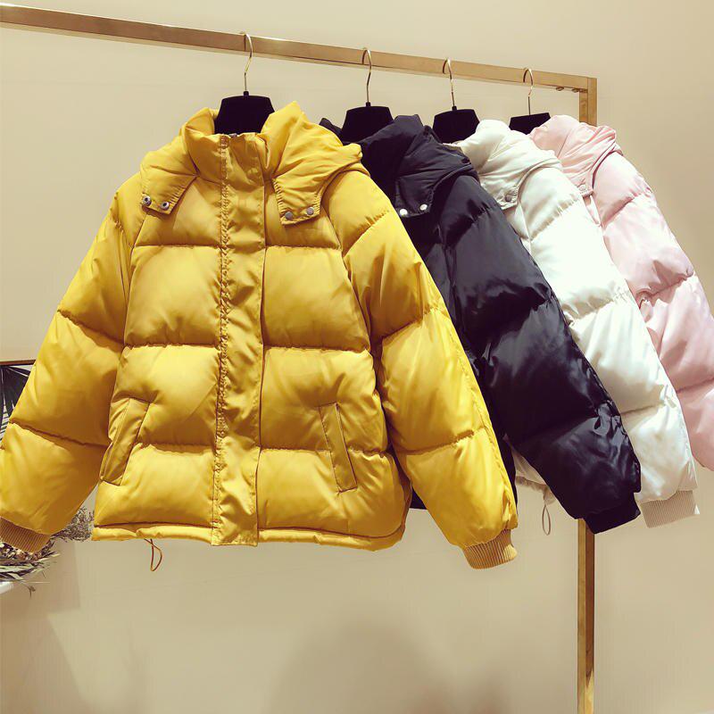 Winter Bright Face Loose Warm Bread Jacket Down Cotton Jacket Women Mid-length Winter Loose Stand-up Collar Thick Warm Cotton Jacket main image 0
