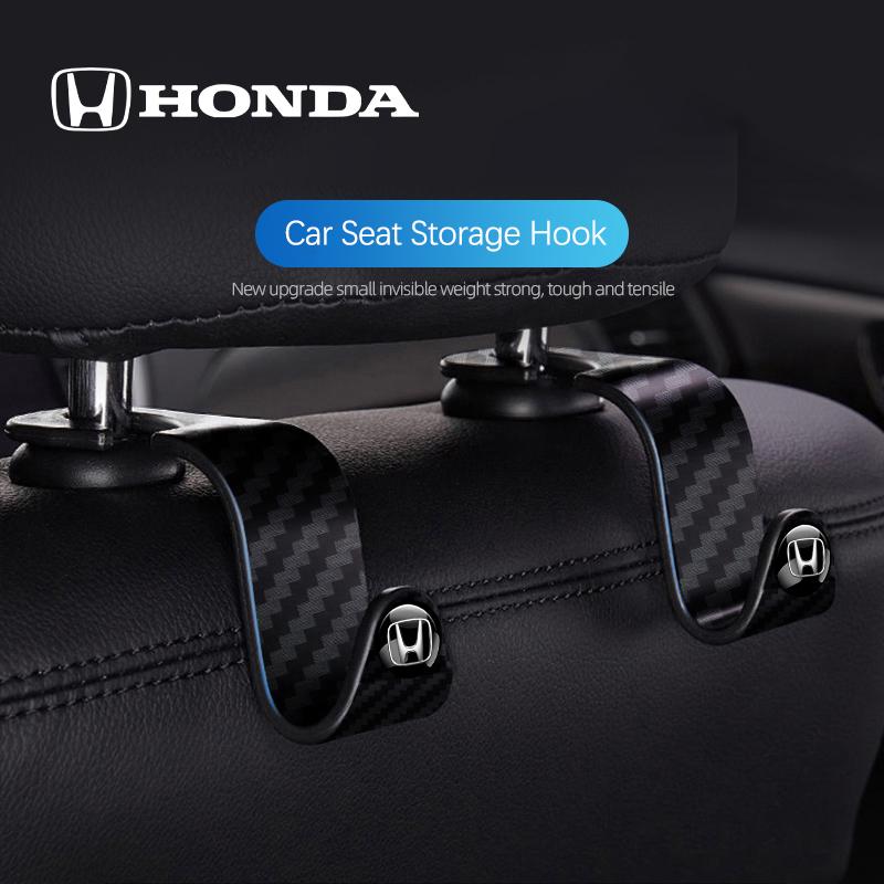 Car Headrest Hooks Hanger Seat Back Organizer Holder Clips For Honda Civic Accord Fit Jazz Pilot CRV Odyssey Passport City HRV IQ1