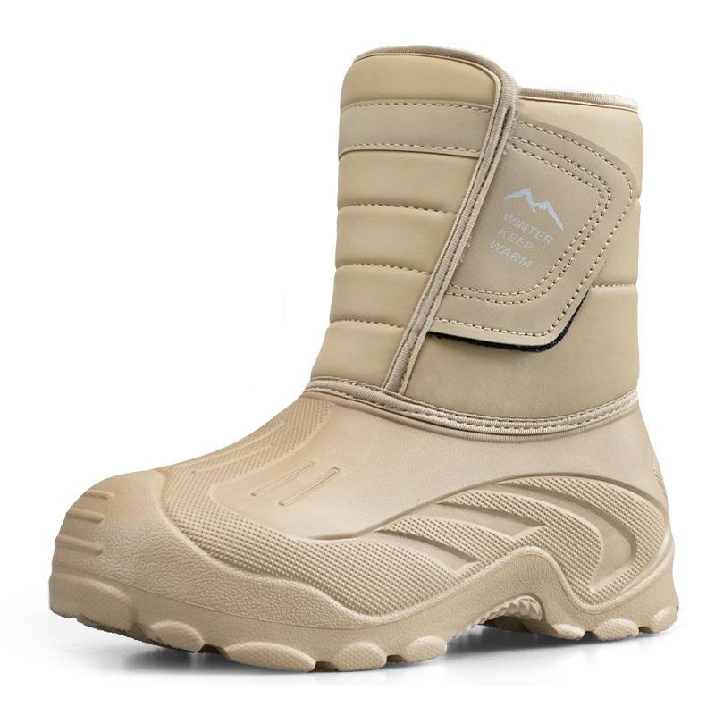 Zimní zesílené teplé sněhule, protiskluzové rybářské boty s krátkými trubkami, pánské bavlněné boty pro rybaření na ledě