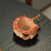 Yixing Zisha Apricot Design Tea Strainer Handmade Ceramic Filter for Gongfu Tea Ceremony Traditional Chinese Accessories