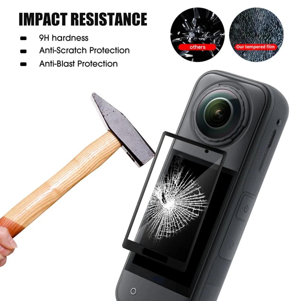 Screen Protectors for Insta360 X5 3D Curved Anti-Scrach Tempered Glass Protective Film for Insta360 one X5 Action Video Cameras