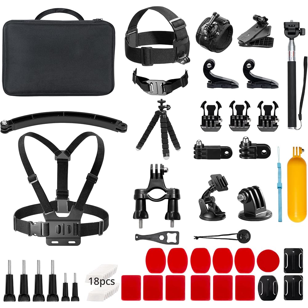 AKASO 60-in-1 Sports Camera Accessory Bundle Kit for Action Cameras