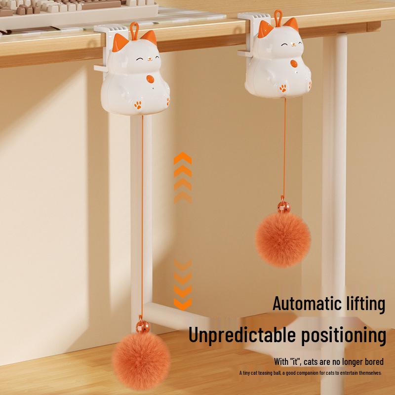 Electric Lucky Cat Automatic Lifting Teaser Ball - Relieve Your Cat’s Boredom
