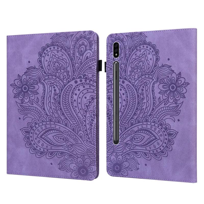 Funda For Samsung Tab S9 FE Case Cover 10.9 Inch Embossing Wallet Stand Cover For Galaxy Tab S9 Fe Tab S9 Case Capa 11 Inch